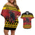 Merry Krampus Germany Couples Matching Off Shoulder Short Dress and Hawaiian Shirt Frohe Weihnachten - Wonder Print Shop