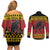 Merry Krampus Germany Couples Matching Off Shoulder Short Dress and Long Sleeve Button Shirt Frohe Weihnachten - Wonder Print Shop