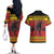 Merry Krampus Germany Couples Matching Off The Shoulder Long Sleeve Dress and Hawaiian Shirt Frohe Weihnachten - Wonder Print Shop