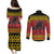 Merry Krampus Germany Couples Matching Puletasi and Long Sleeve Button Shirt Frohe Weihnachten - Wonder Print Shop