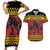 Merry Krampus Germany Couples Matching Short Sleeve Bodycon Dress and Hawaiian Shirt Frohe Weihnachten - Wonder Print Shop