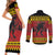 Merry Krampus Germany Couples Matching Short Sleeve Bodycon Dress and Long Sleeve Button Shirt Frohe Weihnachten - Wonder Print Shop