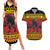 Merry Krampus Germany Couples Matching Summer Maxi Dress and Hawaiian Shirt Frohe Weihnachten - Wonder Print Shop