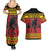 Merry Krampus Germany Couples Matching Summer Maxi Dress and Hawaiian Shirt Frohe Weihnachten - Wonder Print Shop
