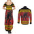 Merry Krampus Germany Couples Matching Summer Maxi Dress and Long Sleeve Button Shirt Frohe Weihnachten - Wonder Print Shop