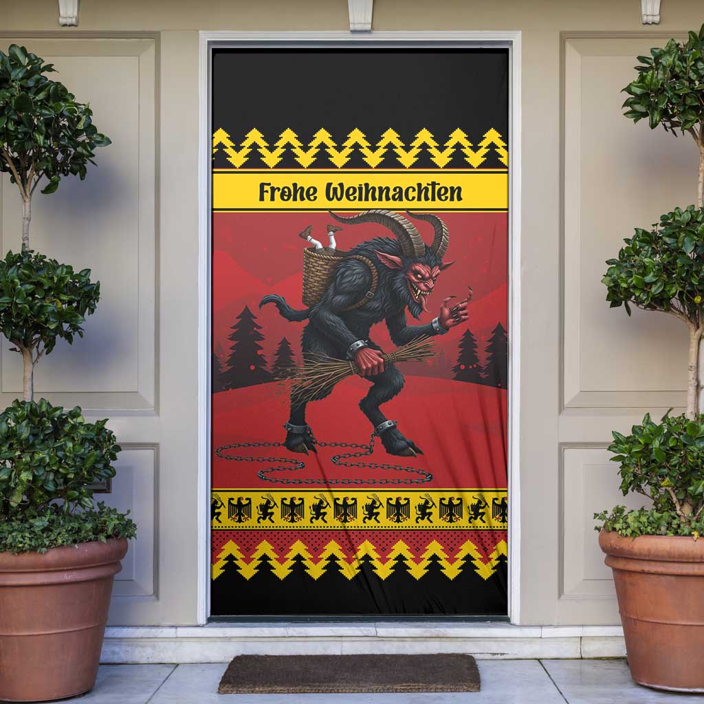 Merry Krampus Germany Door Cover Frohe Weihnachten - Wonder Print Shop