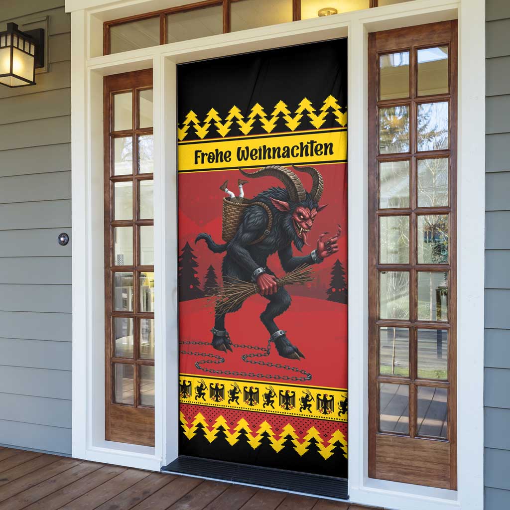 Merry Krampus Germany Door Cover Frohe Weihnachten - Wonder Print Shop