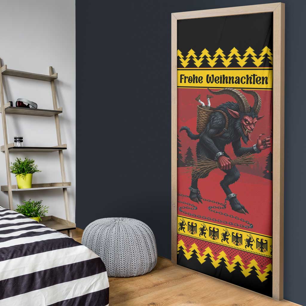 Merry Krampus Germany Door Cover Frohe Weihnachten - Wonder Print Shop