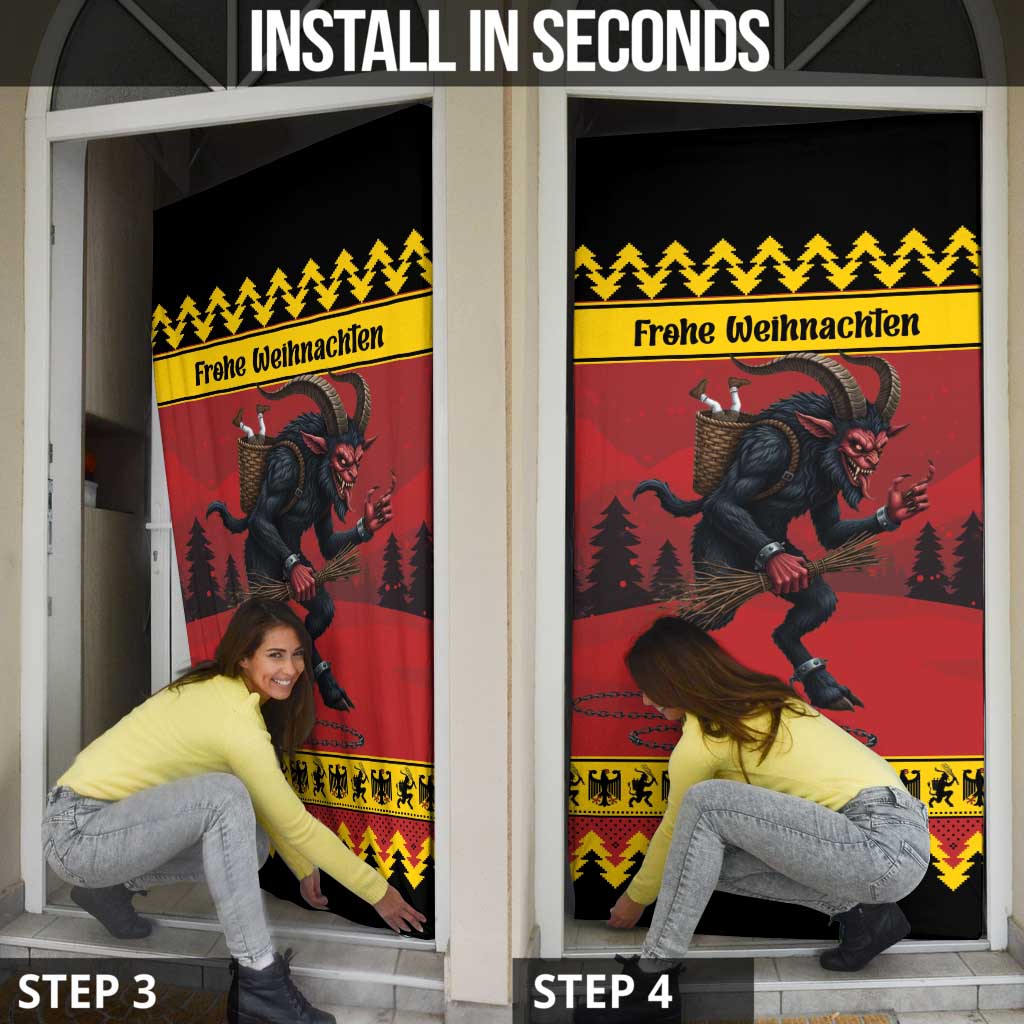 Merry Krampus Germany Door Cover Frohe Weihnachten - Wonder Print Shop