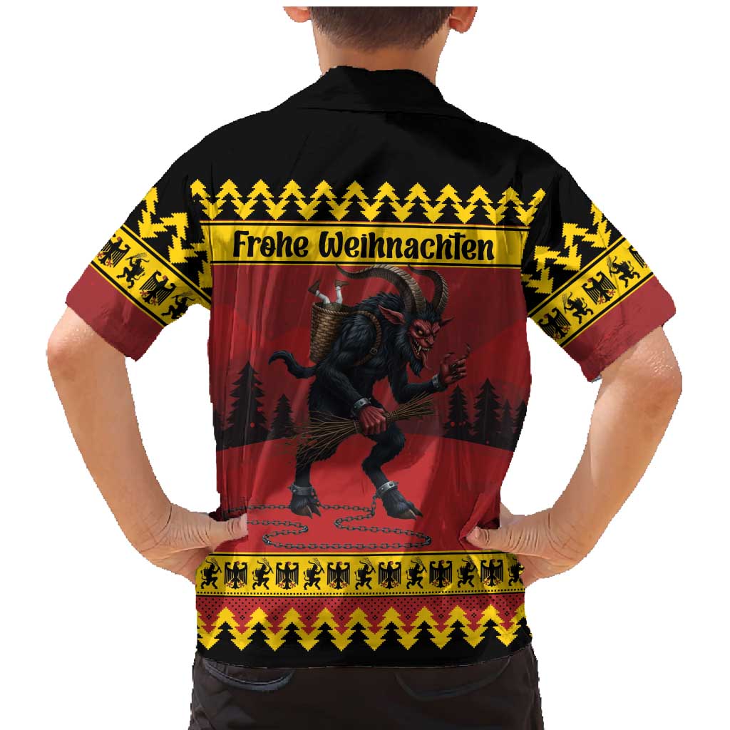 Merry Krampus Germany Family Matching Mermaid Dress and Hawaiian Shirt Frohe Weihnachten - Wonder Print Shop