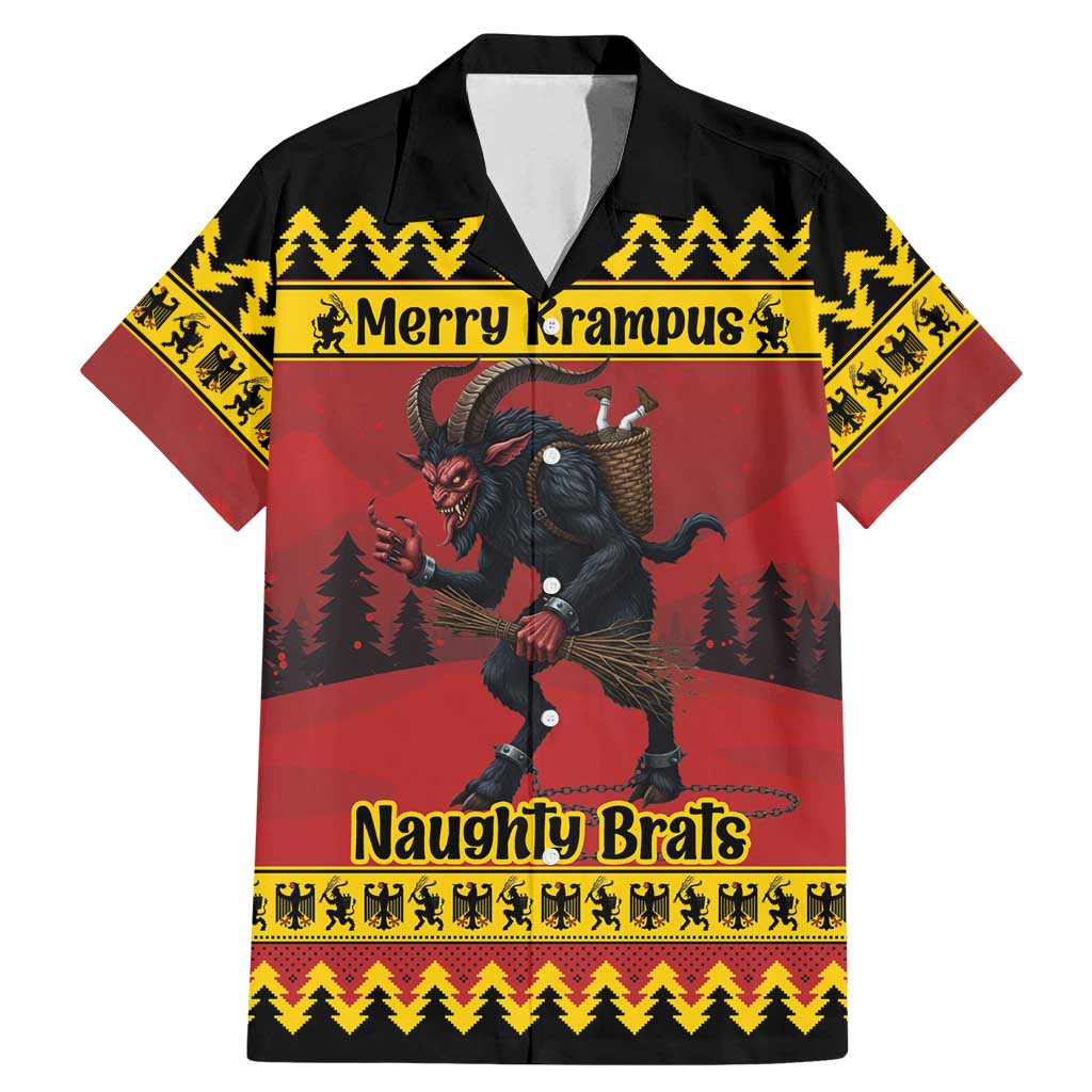 Merry Krampus Germany Family Matching Mermaid Dress and Hawaiian Shirt Frohe Weihnachten - Wonder Print Shop