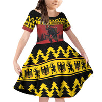 Merry Krampus Germany Family Matching Off Shoulder Short Dress and Hawaiian Shirt Frohe Weihnachten - Wonder Print Shop