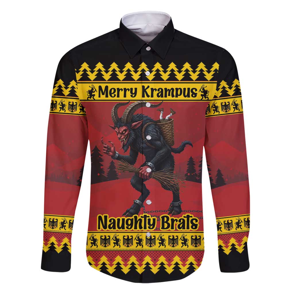 Merry Krampus Germany Family Matching Off Shoulder Short Dress and Hawaiian Shirt Frohe Weihnachten - Wonder Print Shop