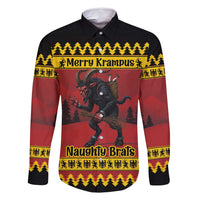 Merry Krampus Germany Family Matching Off Shoulder Short Dress and Hawaiian Shirt Frohe Weihnachten - Wonder Print Shop
