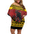 Merry Krampus Germany Family Matching Off Shoulder Short Dress and Hawaiian Shirt Frohe Weihnachten - Wonder Print Shop