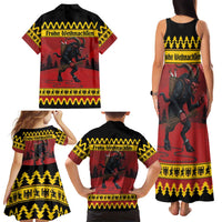 Merry Krampus Germany Family Matching Tank Maxi Dress and Hawaiian Shirt Frohe Weihnachten - Wonder Print Shop