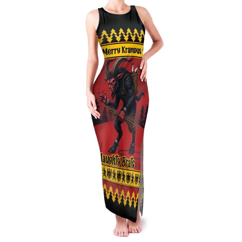 Merry Krampus Germany Family Matching Tank Maxi Dress and Hawaiian Shirt Frohe Weihnachten - Wonder Print Shop