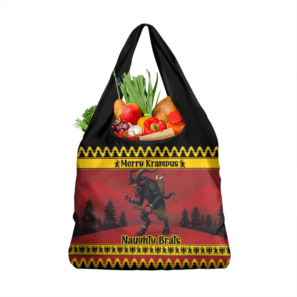Merry Krampus Germany Grocery Bag Frohe Weihnachten - Wonder Print Shop