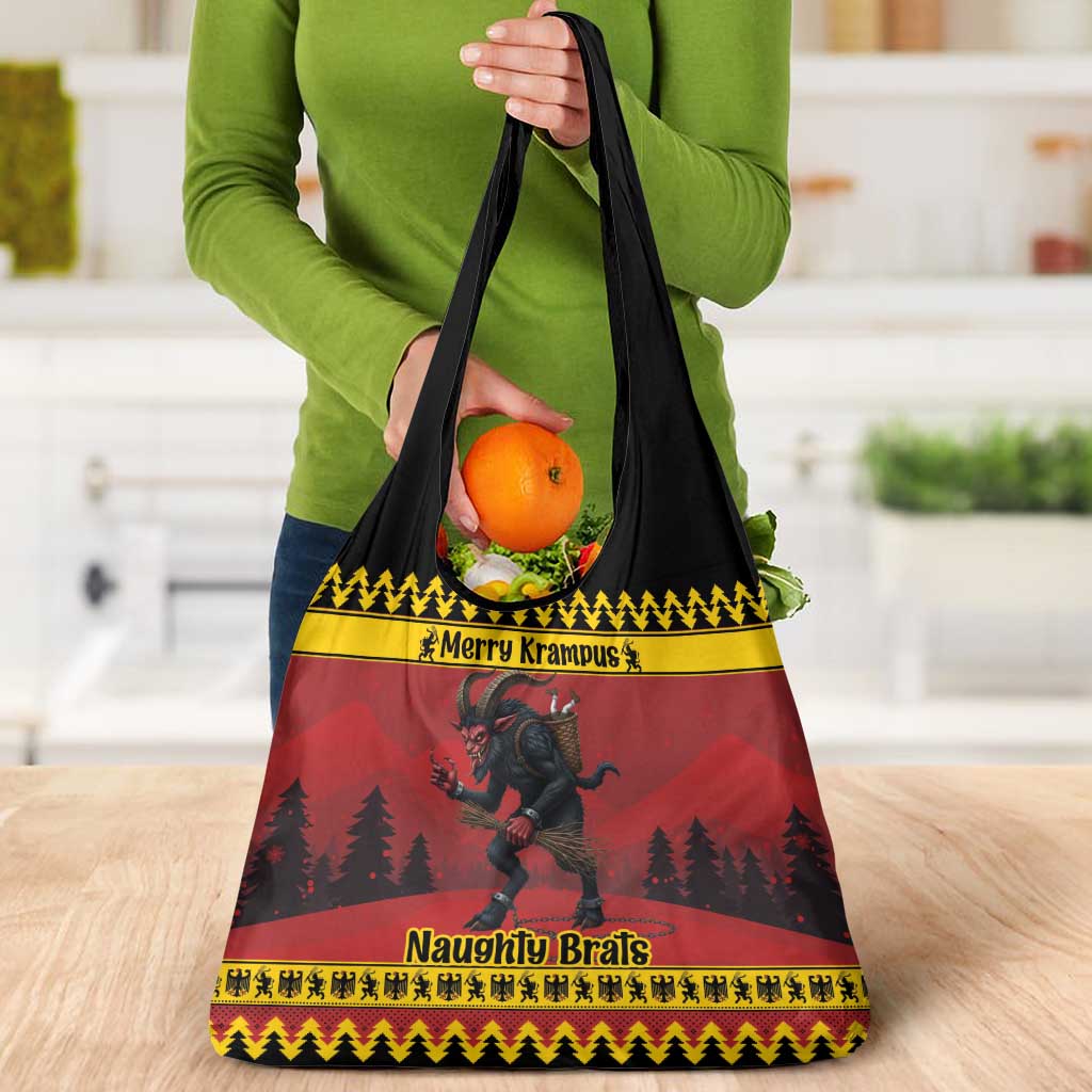 Merry Krampus Germany Grocery Bag Frohe Weihnachten - Wonder Print Shop
