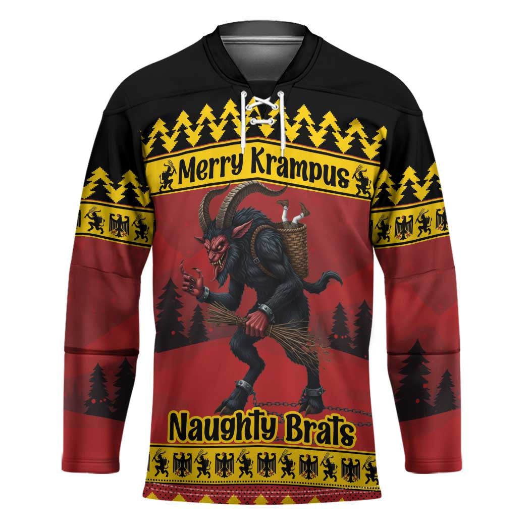 Merry Krampus Germany Hockey Jersey Frohe Weihnachten - Wonder Print Shop