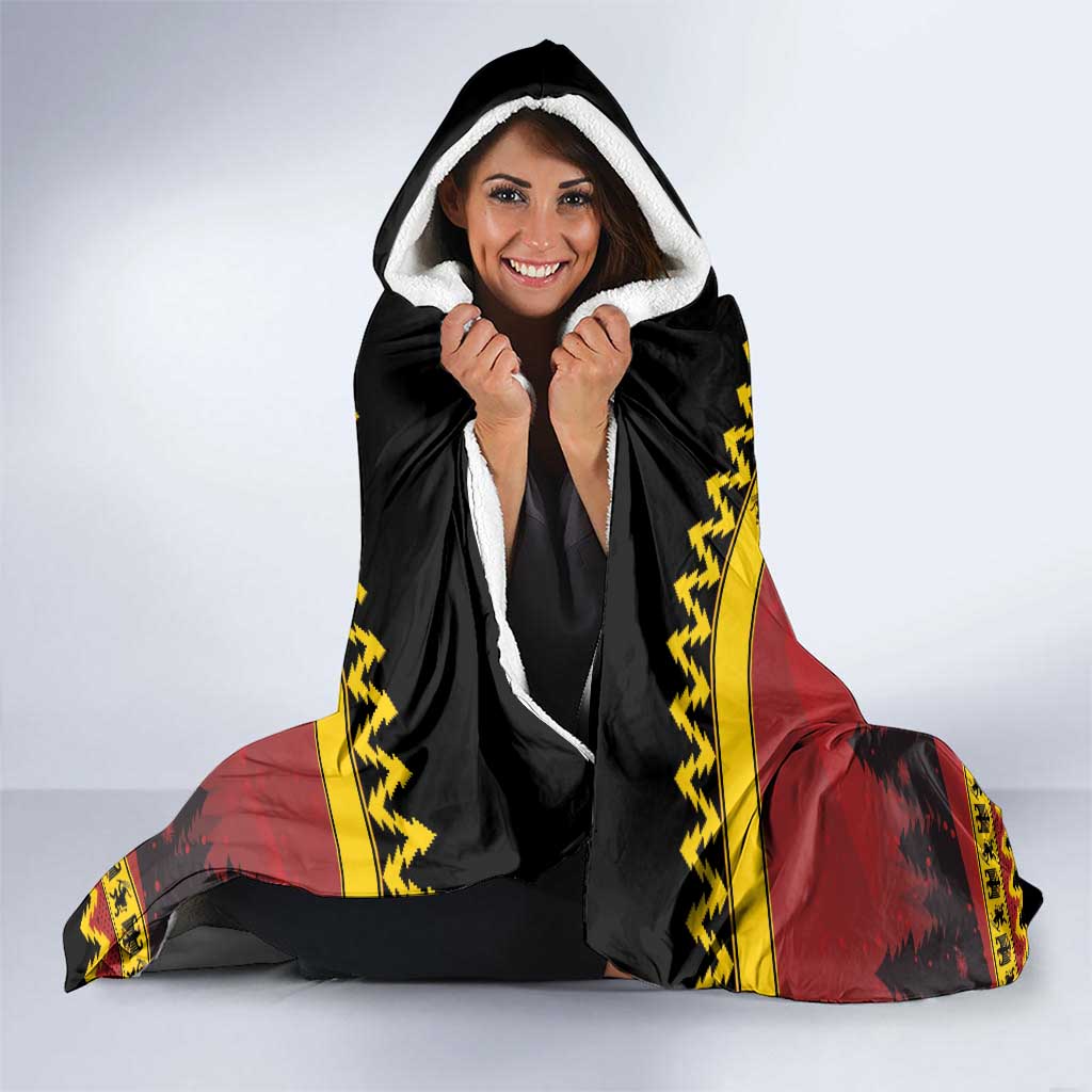 Merry Krampus Germany Hooded Blanket Frohe Weihnachten - Wonder Print Shop