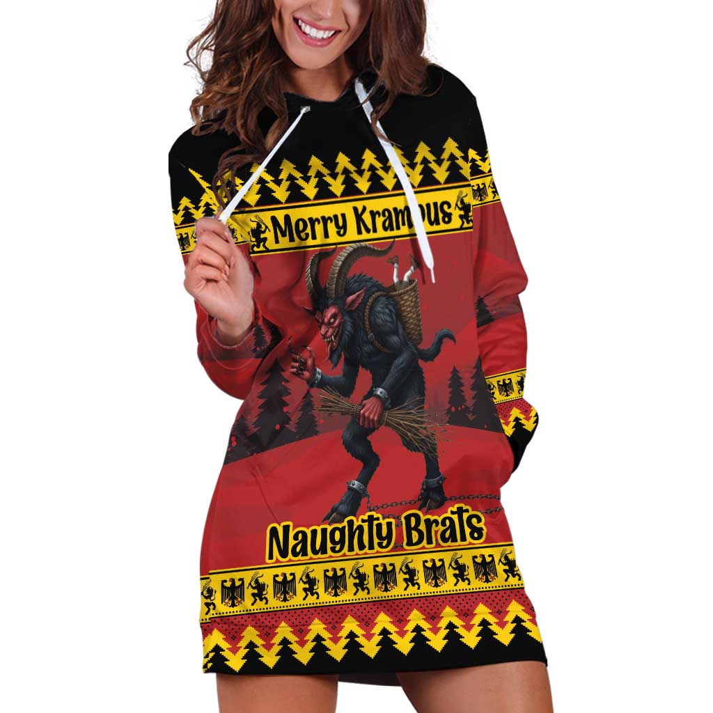 Merry Krampus Germany Hoodie Dress Frohe Weihnachten - Wonder Print Shop