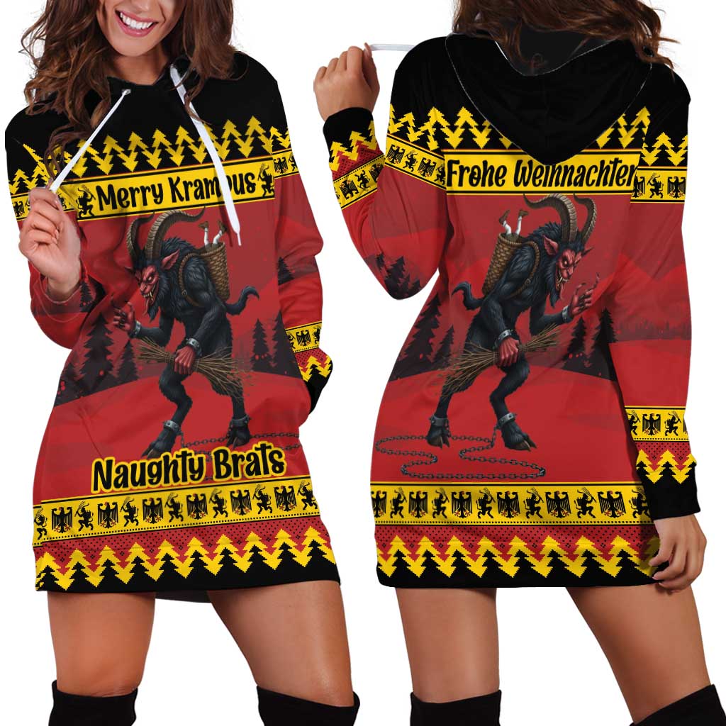Merry Krampus Germany Hoodie Dress Frohe Weihnachten - Wonder Print Shop