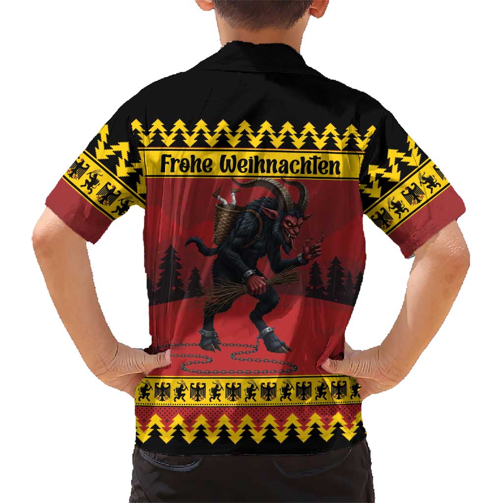 Merry Krampus Germany Kid Hawaiian Shirt Frohe Weihnachten - Wonder Print Shop