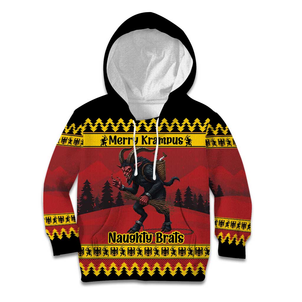 Merry Krampus Germany Kid Hoodie Frohe Weihnachten - Wonder Print Shop