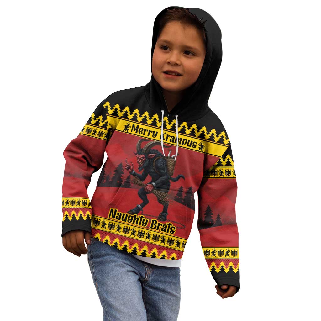 Merry Krampus Germany Kid Hoodie Frohe Weihnachten - Wonder Print Shop