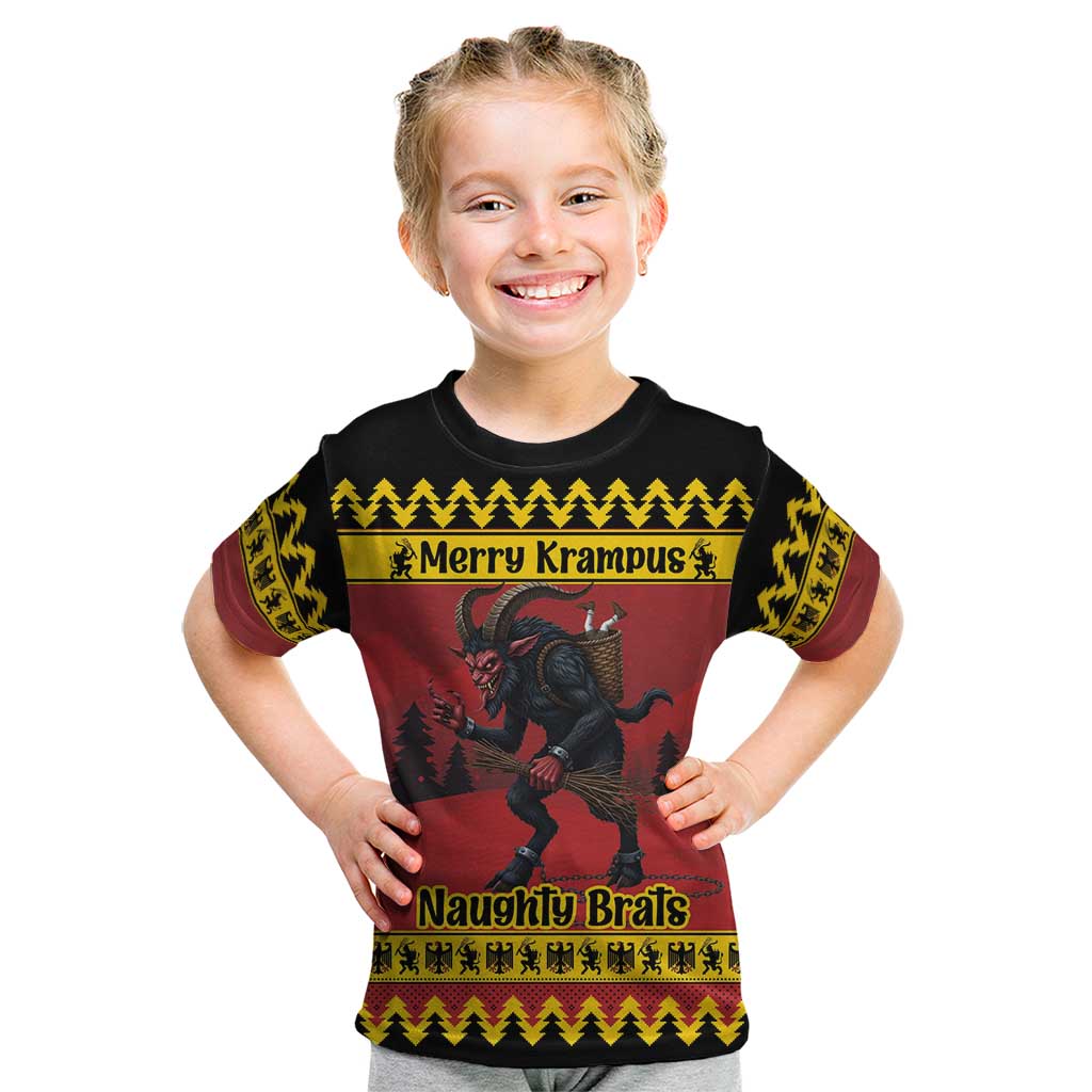 Merry Krampus Germany Kid T Shirt Frohe Weihnachten - Wonder Print Shop