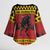 Merry Krampus Germany Kimono Sleeve Blouse Frohe Weihnachten - Wonder Print Shop