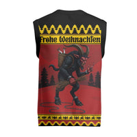 Merry Krampus Germany Christmas Knitted V-Neck Vest Frohe Weihnachten - Wonder Print Shop