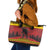 Merry Krampus Germany Leather Tote Bag Frohe Weihnachten - Wonder Print Shop