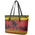 Merry Krampus Germany Leather Tote Bag Frohe Weihnachten - Wonder Print Shop