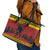 Merry Krampus Germany Leather Tote Bag Frohe Weihnachten - Wonder Print Shop