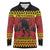 Merry Krampus Germany Long Sleeve Polo Shirt Frohe Weihnachten - Wonder Print Shop