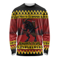 Merry Krampus Germany Long Sleeve Shirt Frohe Weihnachten - Wonder Print Shop