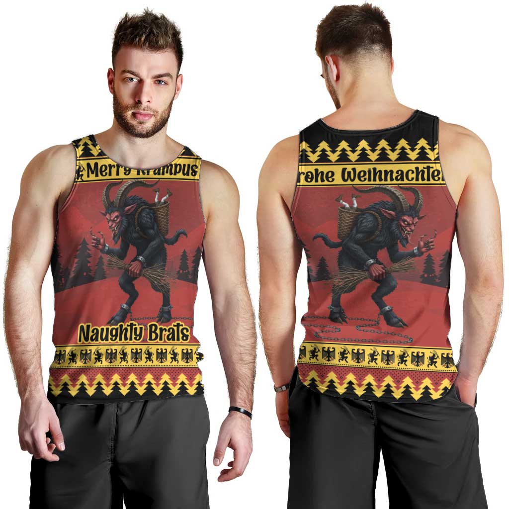 Merry Krampus Germany Men Tank Top Frohe Weihnachten - Wonder Print Shop