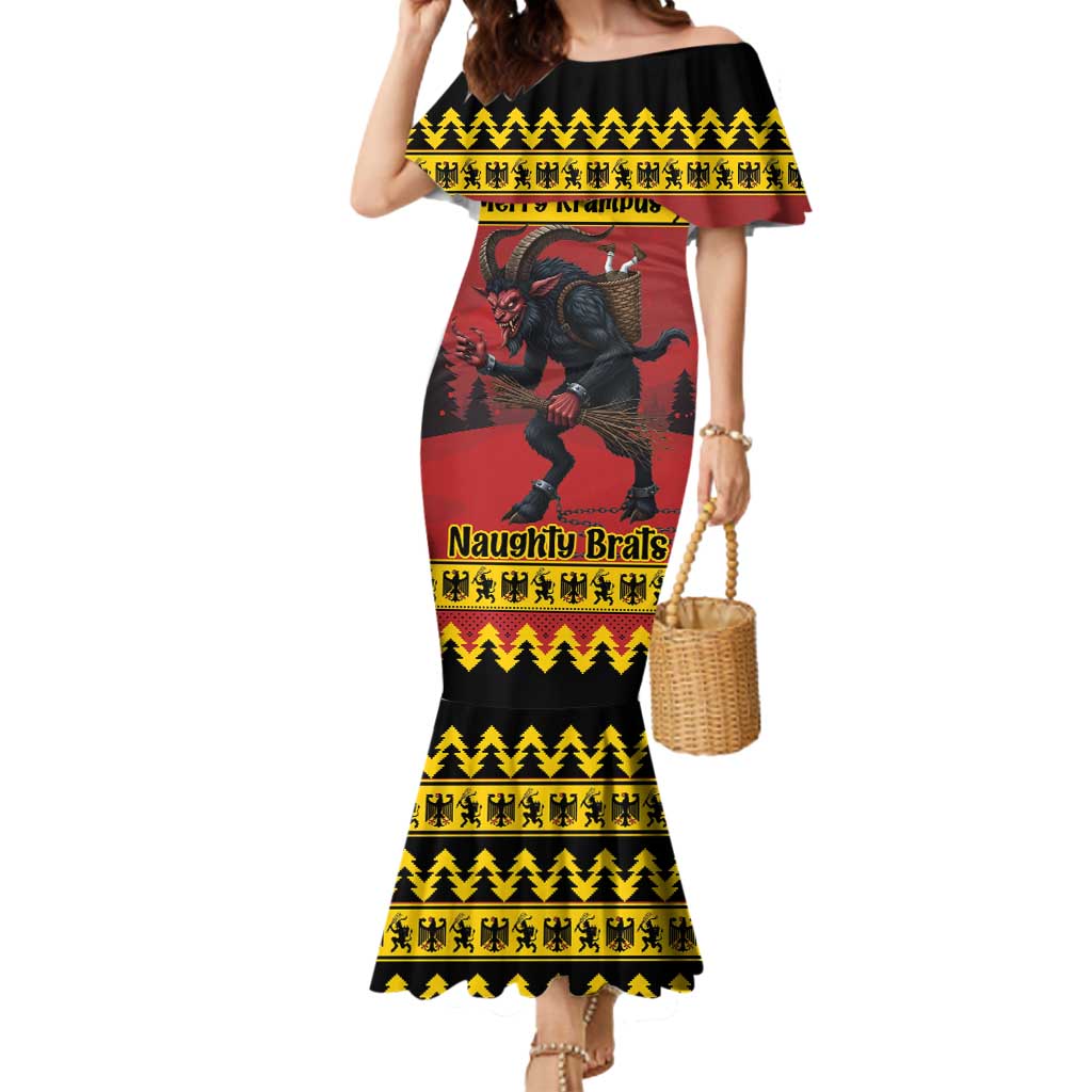 Merry Krampus Germany Mermaid Dress Frohe Weihnachten - Wonder Print Shop