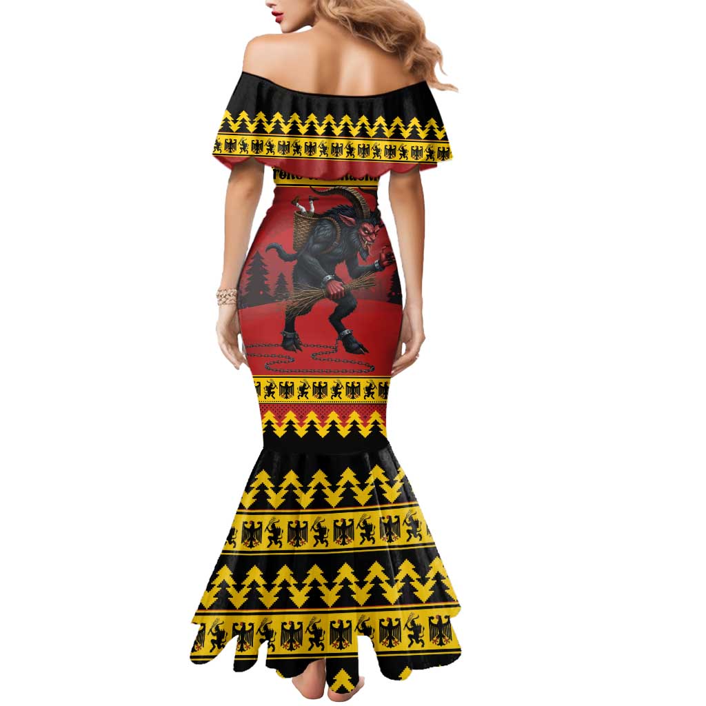 Merry Krampus Germany Mermaid Dress Frohe Weihnachten - Wonder Print Shop