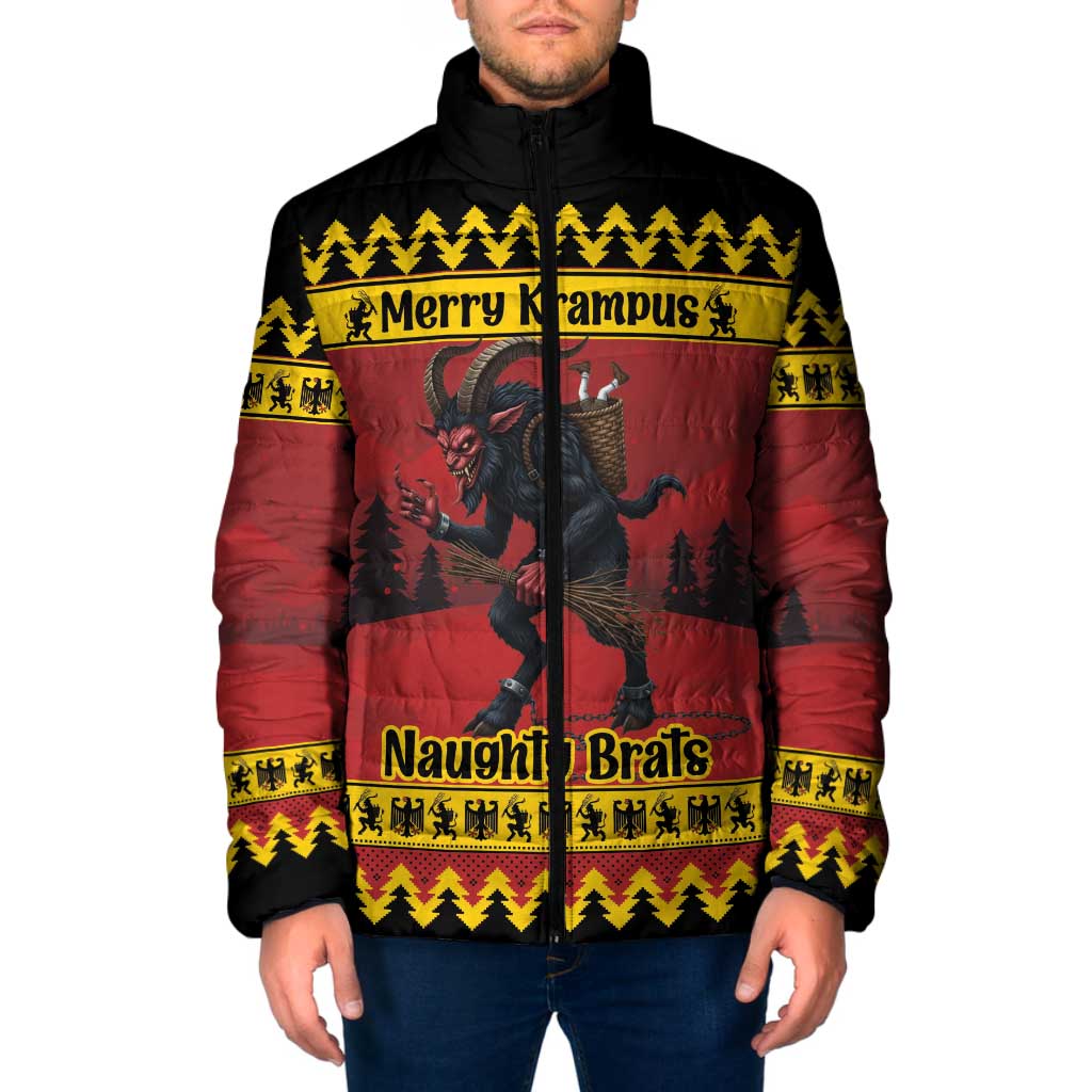 Merry Krampus Germany Padded Jacket Frohe Weihnachten - Wonder Print Shop