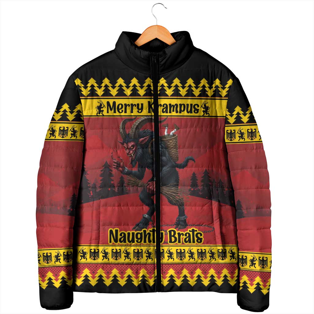 Merry Krampus Germany Padded Jacket Frohe Weihnachten - Wonder Print Shop