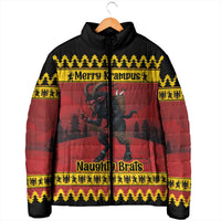 Merry Krampus Germany Padded Jacket Frohe Weihnachten - Wonder Print Shop