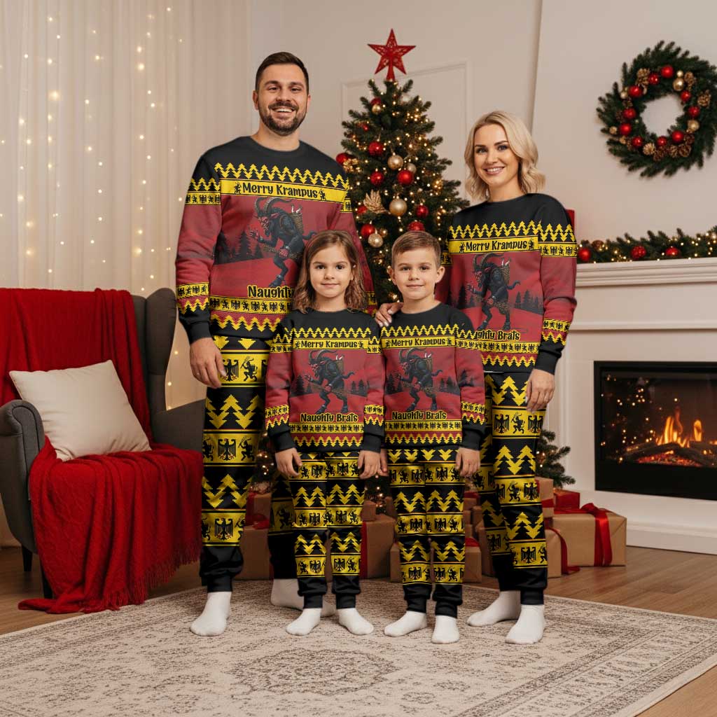 Merry Krampus Germany Christmas Pajama Set Frohe Weihnachten - Wonder Print Shop