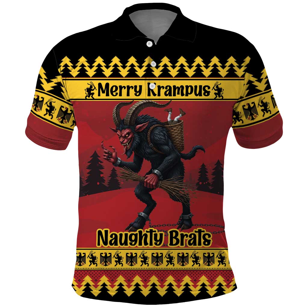 Merry Krampus Germany Polo Shirt Frohe Weihnachten - Wonder Print Shop