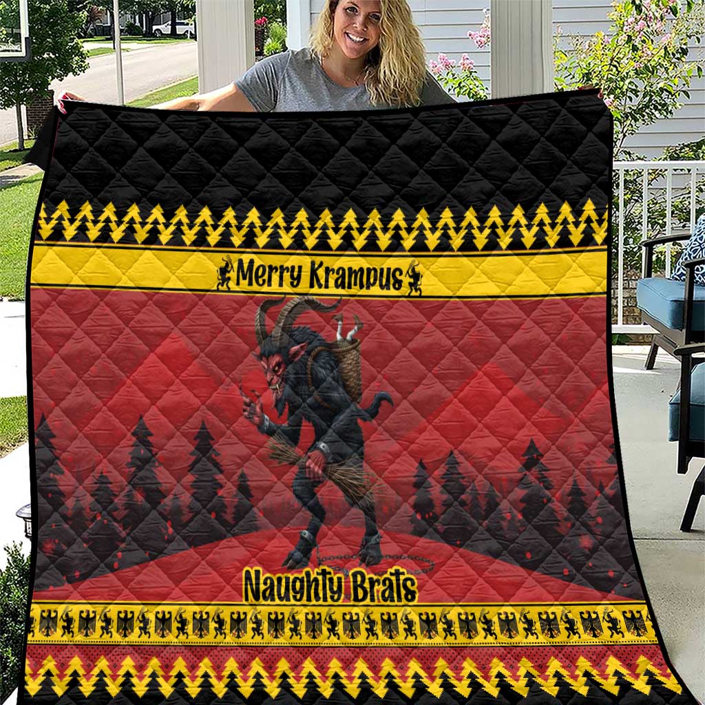 Merry Krampus Germany Quilt Frohe Weihnachten - Wonder Print Shop