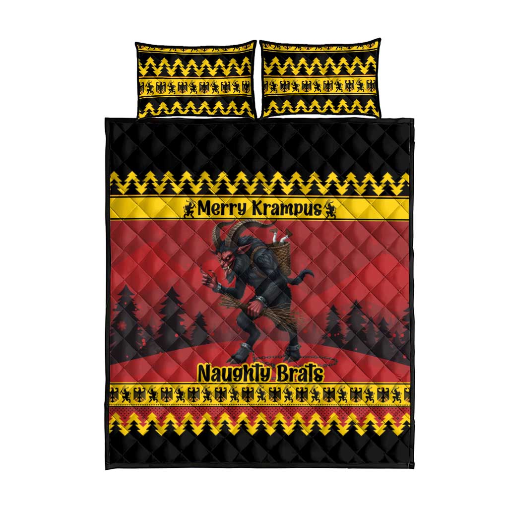 Merry Krampus Germany Quilt Bed Set Frohe Weihnachten - Wonder Print Shop