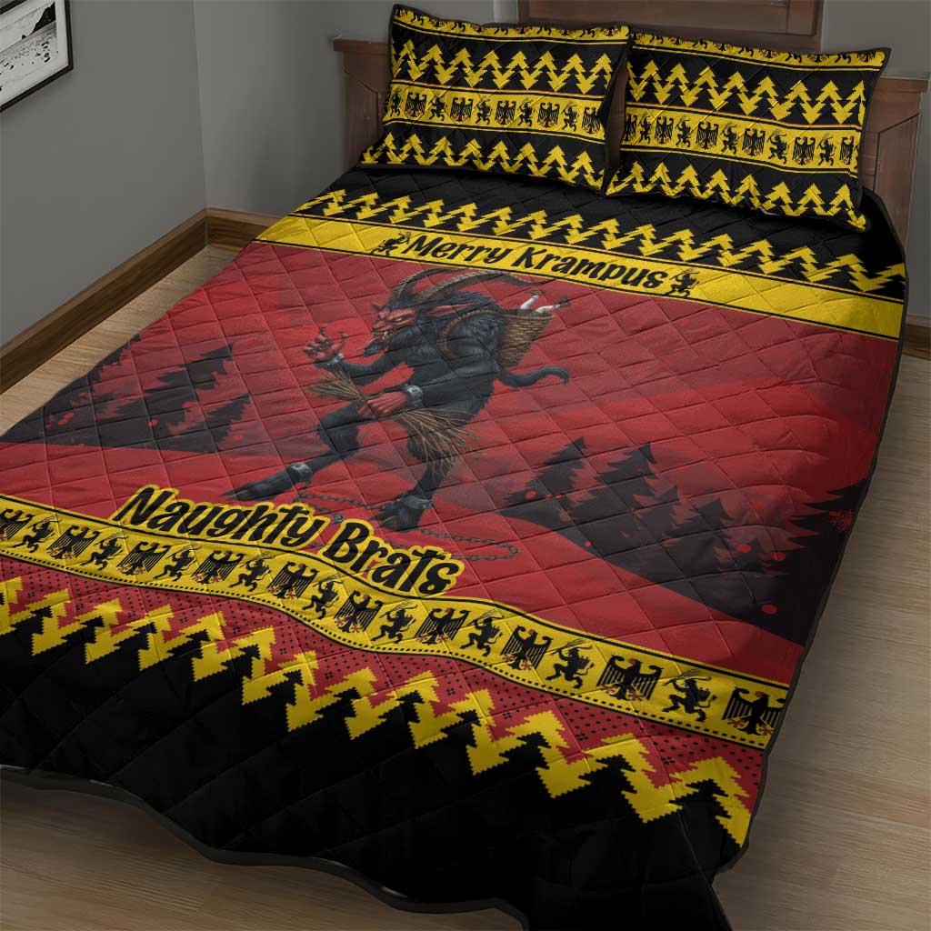 Merry Krampus Germany Quilt Bed Set Frohe Weihnachten - Wonder Print Shop