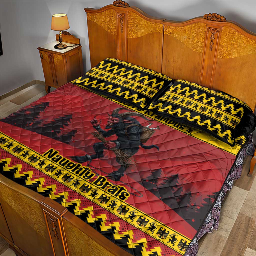 Merry Krampus Germany Quilt Bed Set Frohe Weihnachten - Wonder Print Shop